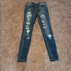 KanCan High Rise Multi Button Fly Skinny